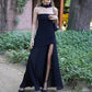 Casual Mesh Patchwork Women's Long Dress Fashion Strapless Split Banquet Dress 2025 Spring Summer Elegant Solid Holiday Dresses