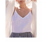Pure Color Cotton Linen Sleeveless V-Neck Women's Tank Top Loose Fit Simple Style Outerwear Casual Comfortable Vest