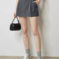 TOYOUTH Women Mini Skirt Pants 2024 Autumn New High Waisted A Line Suit Pants Skirt