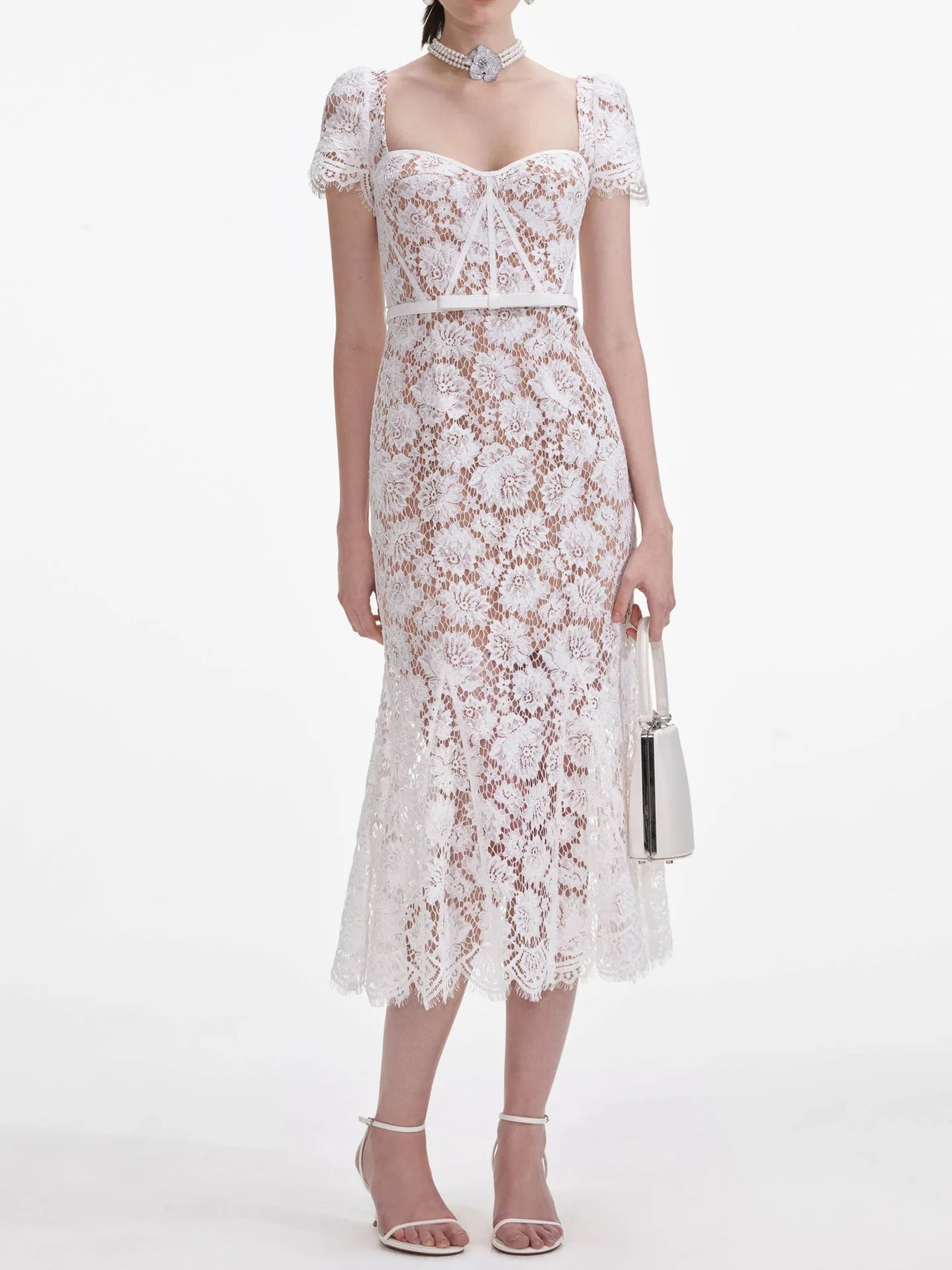 Luxury Hollow Out Long Lace Dresses Women Summer Sexy Hook Crochet Embroidery Flower Solid Backless Wedding Evening Vestidos