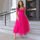 Elegant Classic Gown Women's Double Layer Mesh Lining Corset Skirt High End Fashion Fairy Kimono For Special Occasions