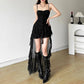 2025 Y2k Aesthetic Irregular Ruffled Dress Sexy Backless Harajuku Pleated Dresses Streetwear Sleeveless Bodycon Vestido De Mujer