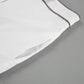 Bornladies 100% Cotton Casual Fashion Long Sleeve Set Summer Women's Pocket Black White Chic Shirt Shorts Loose Two-piece Set