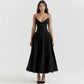 Suninheart Black Elegant Wedding Events Dress Sexy Strapless Corset Dress Midi Christmas Party Dresses for Women Clothing 2023