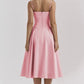Women's French Style Long Dress with Solid/Floral/Checkered Multi Color Options Knee-Length Dress 2025 New Arrival