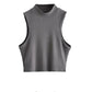 New Arrivals Yoga Fitness Camis Tanks Women Sexy Skinny Cropped Tank Tops Vintage Y2K Turtleneck Camisole Sports Tee Shirt Woman