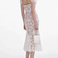Luxury Hollow Out Long Lace Dresses Women Summer Sexy Hook Crochet Embroidery Flower Solid Backless Wedding Evening Vestidos