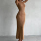 Tossy Sleeveless Knitwear Turtleneck Long Dress Female Slim Elegant Fashion Autumn 2023 Ribbed Knit Dress For Women Maxi Dress