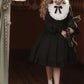 Contract Color Lolita Dress for Women Gothic Style Dark Girl Japanese Retro Op Dress Autumn and Winter Long Sleeve Black Dress