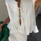 Women's Ruffled Lace Up Suit Blouse Long Skirt High Street Suit Solid Color Skirt 2 Piece High Street Suit 2024 New Suit