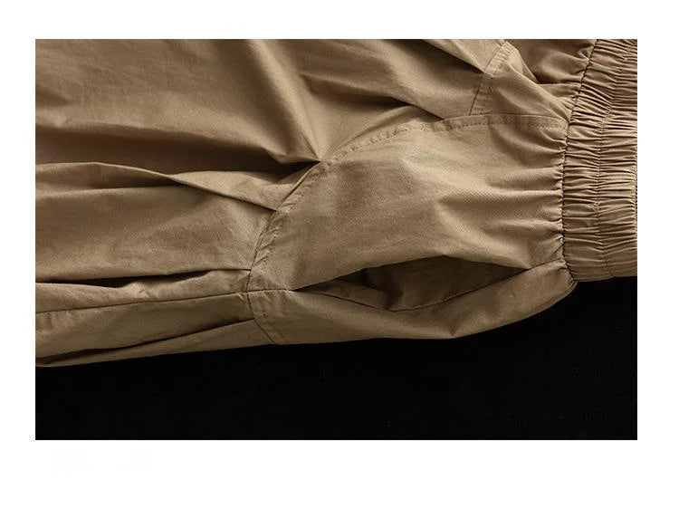 Max LuLu Japan Style Summer Streetwear Fashion Women Khaki A-Line Skirts Ladies Elastic Casual Long Skirt Girls Vintage Clothes