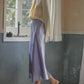 Fashion Women's Skirt A-line Silk High Waist Elegant Skirts Green Blue Long Summer Skirts Korean Side Zipper Office Satin Skirt
