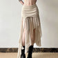 Zoki Sexy Irregular Y2K Skirts Women Vintage American High Waist Slim Slit Long Skirt Casual Lady Streetwear Retro Summer Skirts