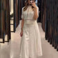 TRAFZA Women Fashion O-Neck Crocheting Details White Skirt Suit Short-sleeve Blouse+Side Zipper White Pleated Midi Se Long Skirt