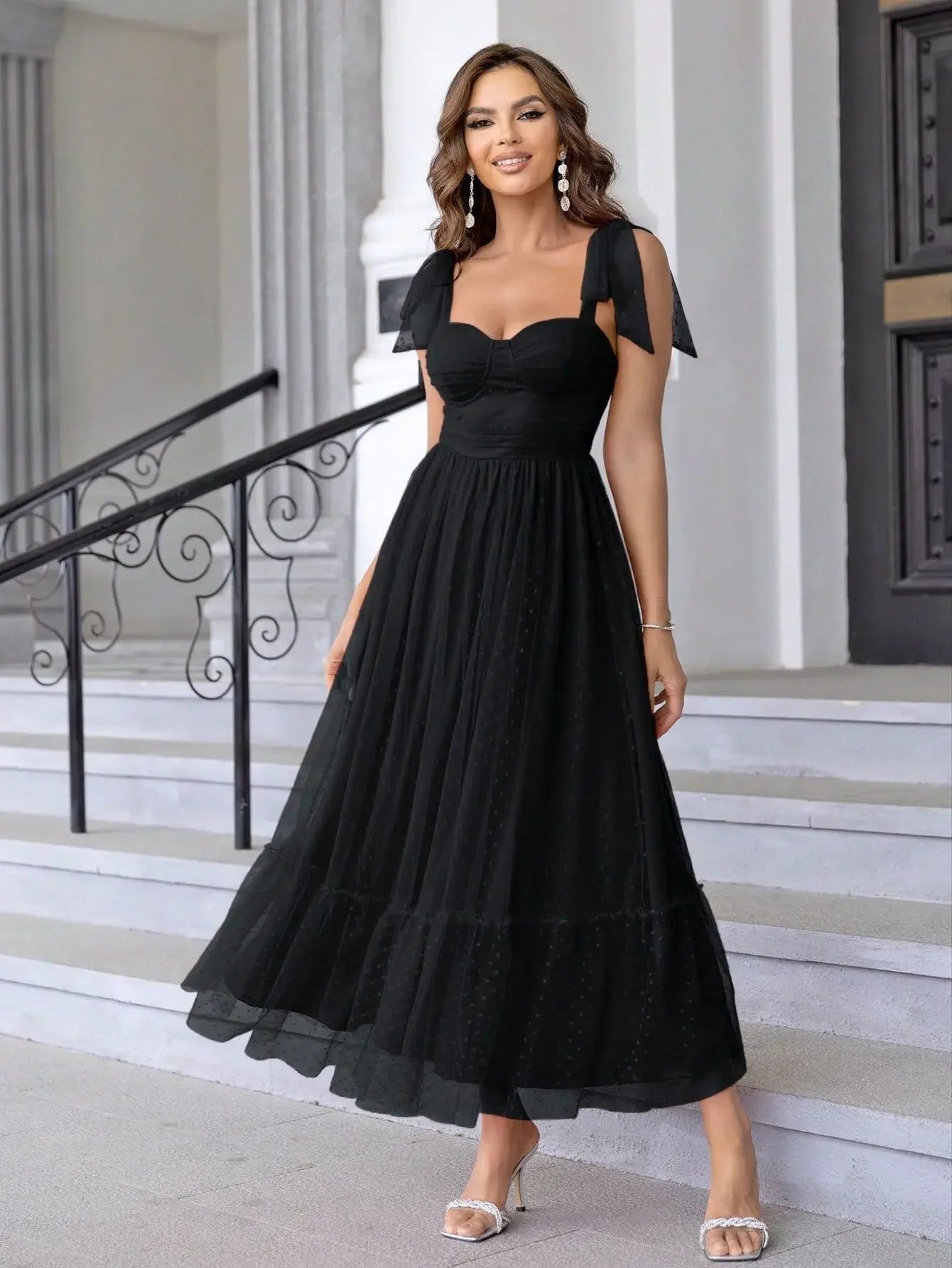 Elegant Classic Gown Women's Double Layer Mesh Lining Corset Skirt High End Fashion Fairy Kimono For Special Occasions