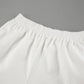 TARUXY Fashion White Cotton Linen Hollow Out Lace Up Top And Short Pants Suit Women's Loose Top Casual Splice Sets Lady Summer