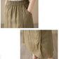 High Waist Casual Embroidery Skirts Women New Arrival 2024 Summer Vintage Style Solid Cotton Linen Female A-line Long Skirt