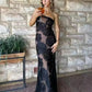 Mingmingxi Black Mesh Birthday Dress for Women 2024 One Shoulder Sexy Long Dress Slim Elegant Flower Wedding Guest Party Dresses