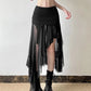 Zoki Sexy Irregular Y2K Skirts Women Vintage American High Waist Slim Slit Long Skirt Casual Lady Streetwear Retro Summer Skirts