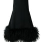 TWOTWINSTYLE Feather Fur Dress For Women O Neck Sleeveless Loose Tassel A Line Dresses Female Streetwear 2022 Summer Fashion New