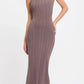 Robe longue en maille sans manches Tossy, col roulé, robe maxi ajustée, mode élégante, automne 2023