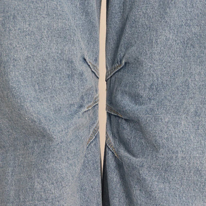 Vêtements de travail en denim tendance pour femmes | Jeans multi-poches style urbain noir et gris | Design fonctionnel américain taille haute décontracté