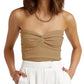 Women Summer Vintage Solid Corset Sling Short Tight Backless Bra Knitted Tank Top Strapless Pullover Bustier Tube Clothes 2025