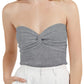 Women Summer Vintage Solid Corset Sling Short Tight Backless Bra Knitted Tank Top Strapless Pullover Bustier Tube Clothes 2025